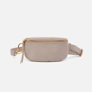HOBO Fern Belt Bag - Leather - taupe with gold accents cross body